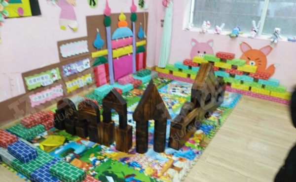 幼儿园建构区我是小小建筑师环创图片