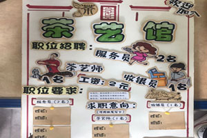 幼儿园角色游戏海报茶艺环创图片