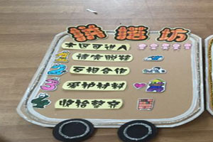 幼儿园墙面布置汽车主题区域牌进区规则环创图片