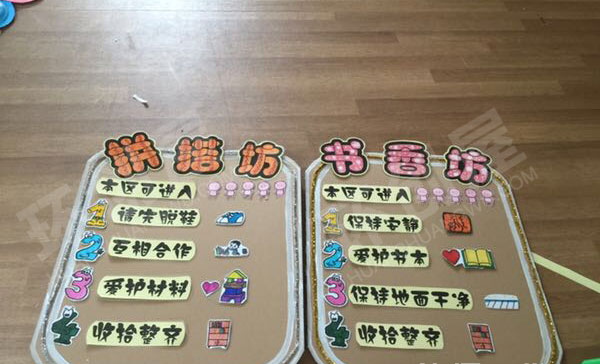 幼儿园墙面布置汽车主题区域牌进区规则环创图片