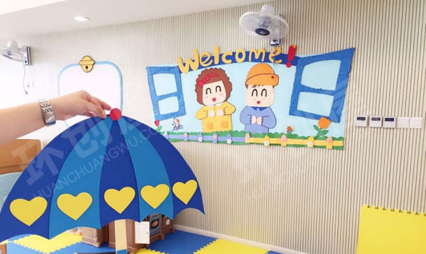 幼儿园墙面布置卡通动物环创图片