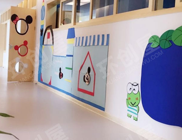 幼儿园墙面布置卡通动物环创图片