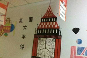 幼儿园走廊墙饰各国建筑环创图片4张