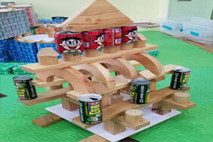 幼儿园建构区废物利用搭建环创图片4张