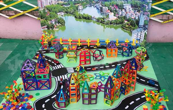 幼儿园我的城市我的家建构区环创图片