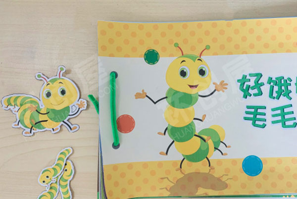 幼儿园阅读区好饿的毛毛虫简易故事环创图片