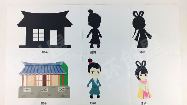 幼儿园表演区嫦娥奔月光影游戏环创图片