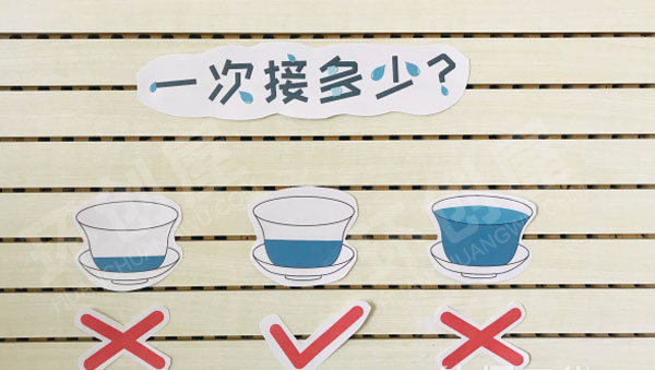 幼儿园喝水区提示常规喝水流程墙面布置环创图片