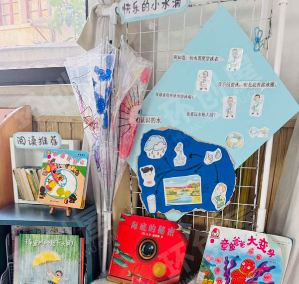 幼儿园嬉水乐主题墙面布置环创图片