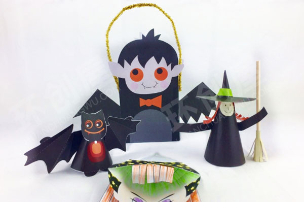 幼儿园门窗环创万圣节怪脸贴图片