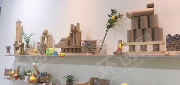 幼儿园走廊转角废物利用手工各风格环创图片