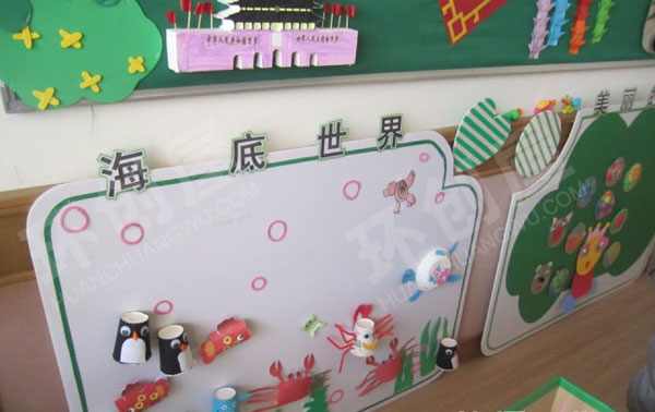 幼儿园走廊墙面动物大世界环创图片